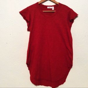 Red tunic tee